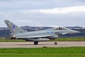 Eurofighter Typhoon FGR.4 ES/ZK317 from Leuchars based 6 Squadron taxies past the crowd after taking part in the Sunset Ceremony