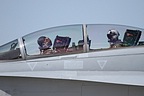 Close-up of the pilots in the F-18D Hornet confirms it, Tiger onboard