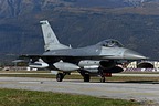 F-16C 89-2041 pilots throwing the 'Triple Nickel' sign