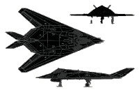 F-117 3view