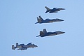 Nellis AFB Unit Fly-by consisting of the F-15, F-16, A-10 and F-22