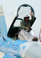 Ukrainian Air Force Su-27 demo pilot