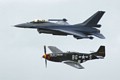 F-16 and Mustang heritage flight