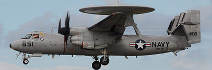 U.S. Navy E-2C Hawkeye arriving.