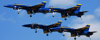 The U.S. Navy Blue Angels were the show's headline performers.