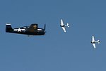 F6F Hellcat and two Zero replica planes of Tora, Tora, Tora