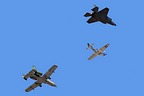 F-35A Heritage Flight with A-10C and P-51D Mustang