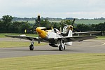 P-51D Mustangs on the taxi way