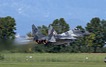 Polish Air Force MiG-29 Fulcrum afterburner take-off