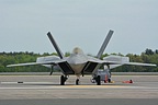F-22 Raptor Demo taxiing to the runway