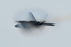 F-22 Raptor almost disappearing in its own cloud