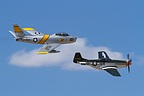 F-86 Sabre and P-51 Mustang heritage flight on Saturday