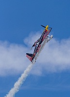 Red Bull's Kirby Chambliss starts his aerobatic display