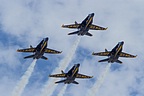 Blue Angels Diamond formation fly-over