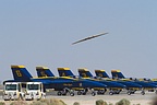 N9MB Flying Wing over the Blue Angels line-up