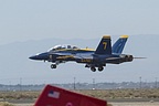 Blue Angels number six taking off in the spare aircraft