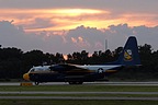 Blue Angels C-130 "Fat Albert" in evening light