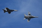 F/A-18E Super Hornets break