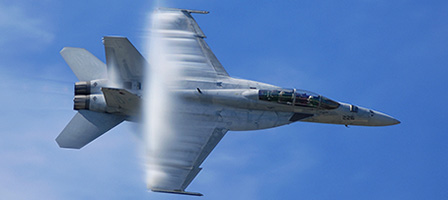 F/A-18F Super Hornet high-speed pass