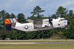C-2A Greyhound take-off for the Red Devils' airdrop