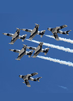 Black Diamond Jet Team four L-39s and two MiG-17s