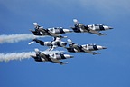 Black Diamond Jet Team MiG-17s breaking from the L-39s