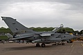 Crew leaving otherwise unmarked Panavia Tornado GR.4 (formerly a GR.4A), ZG712/122, in position for the static display.