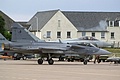Saab JAS-39C Gripen, 9240, from the 211th. Tactical Squadron of the Czech Air Force returns to the display aircraft line after its debut display at Leuchars.