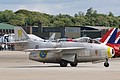 Saab J29F 29670/R  (SE-DXB) from the Swedish Air Force Historic Flight taxies out to display on its first visit to Leuchars.