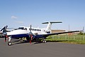Replacing the Jetstream in Royal Navy service Beech King Air 350ER Avenger T.1 ZZ500 from 750 Naval Air Squadron made its debut