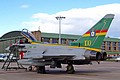 Post-flight servicing being carried out on specially marked 3 Squadron Eurofighter Typhoon FGR.4 ZJ936/QO-C after arriving on Friday