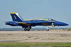 Blue Angels #1 back on the runway at Quonset State Airport