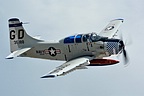 The Collins Foundation's Skyraider used to be an EA-1E equipped with radome before being reverted to basic A-1E for the training role