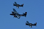 Another shot of the Horsemen warbirds in their legacy Navy blue paint schemes