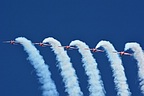 Canadian Snowbirds at the top of the looping