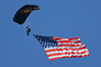 USSOCOM Parachute Team with American flag