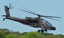 US Army AH-64D Apache take-off