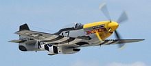 P-51D Mustang 'Never Miss' takes off to practice the display