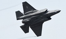 The F-35A Lightning II would perform the USAF Heritage Flight during the air show
