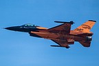 Royal Netherlands Air Force F-16 Demo aircraft departing