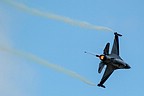 Belgian Air Force F-16AM Demo smoke trails
