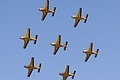 The Red Checkers flying perfect formation