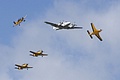 King Air 350 in formation with the Red Checkers