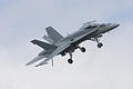 F/A-18A in 'dirty' slow speed fly-by