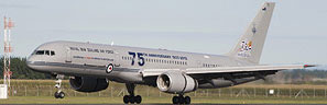RNZAF Boeing 757-200 with 75th Anniversary markings