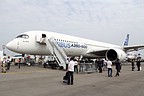 A350 in the static park for viewing
