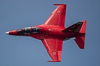 Yak-130 in its red livery for airshow displays