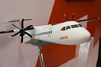 ATR stand displaying a model of the ATR-72-600