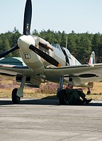 Spitfire Mk.Vb with pilot Charlie Brown 