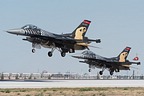 The two F-16Cs of the Solo Türk display team landing